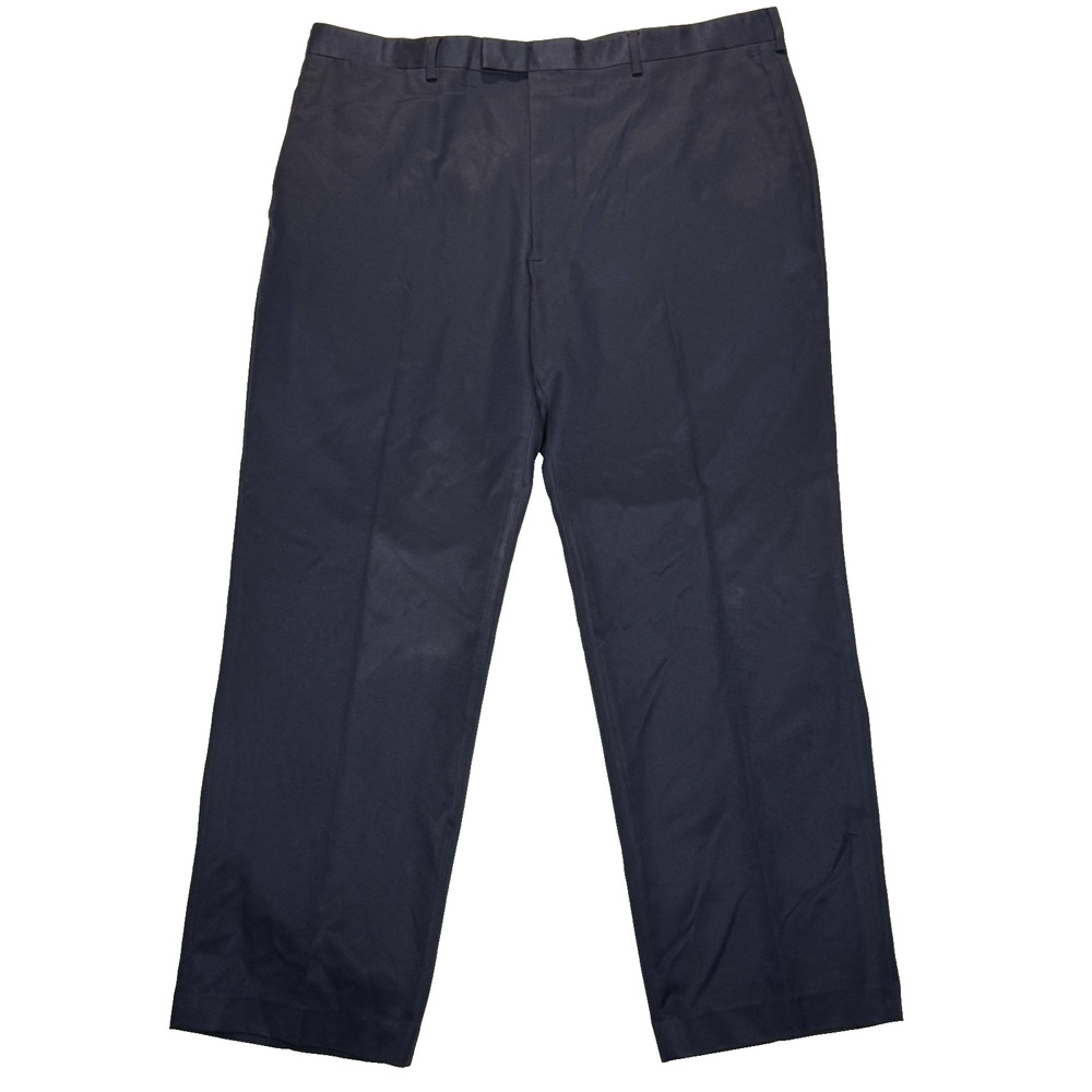 Claiborne Men's 38 X30 Navy Blue Shine‎ Dress Pants Flat Front 4 Pockets